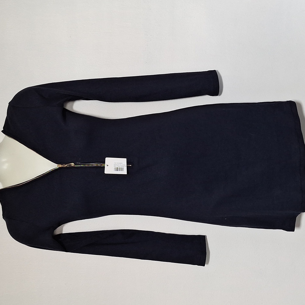 Meadow Black Long Sleeve Zipper Bodycon Dress